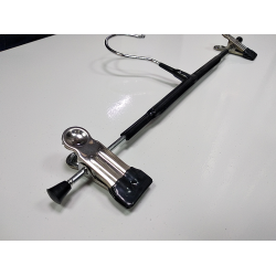 Плечики-прищіпки для важких брюк, юпок, штанів, 35см (чорний силікон)